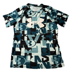 Under Armour Youth Large Multi Colour Short Sleeve Drifit Activewear Shirt Top